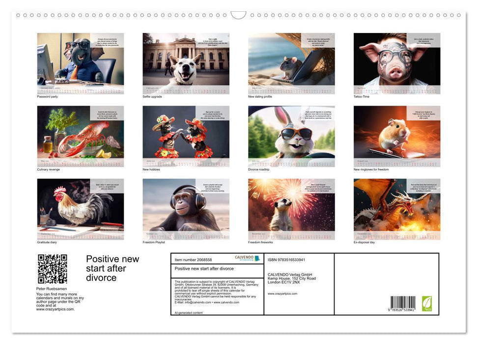 Positive new start after divorce (CALVENDO Monthly Calendar 2026)