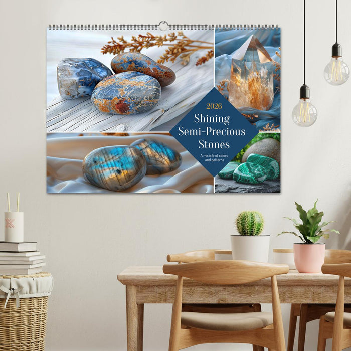 Shining Semi-Precious Stones (CALVENDO Monthly Calendar 2026)