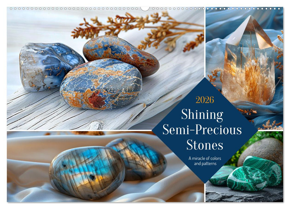 Shining Semi-Precious Stones (CALVENDO Monthly Calendar 2026)
