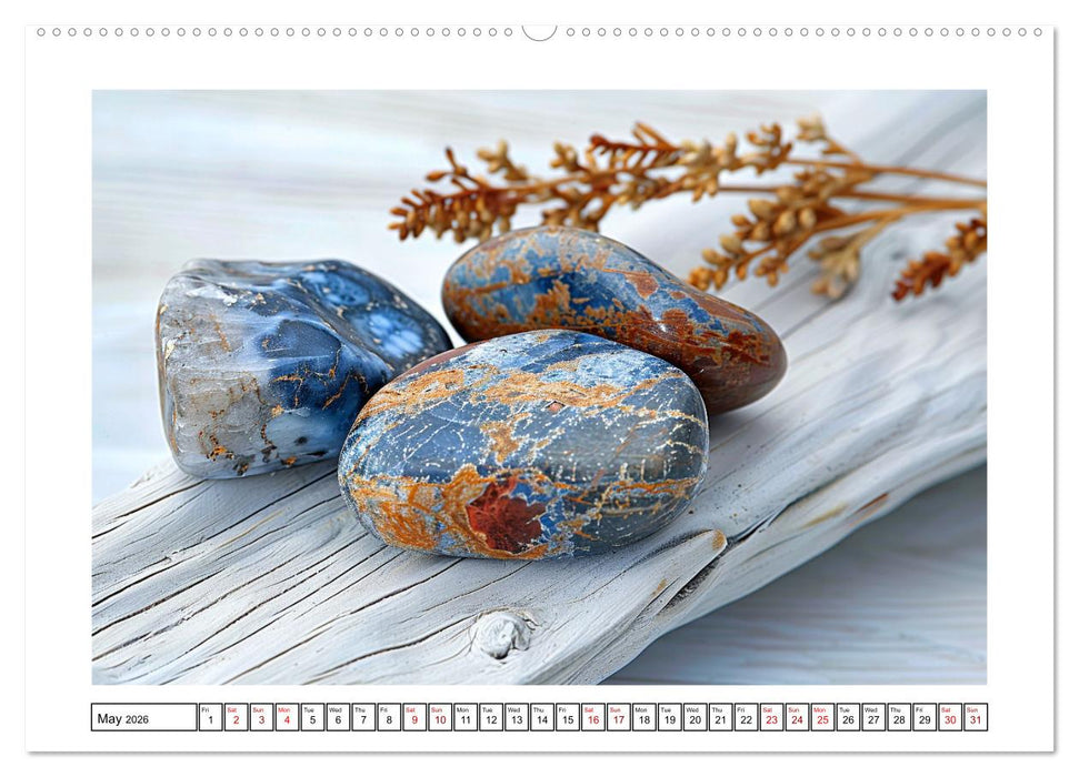 Shining Semi-Precious Stones (CALVENDO Monthly Calendar 2026)