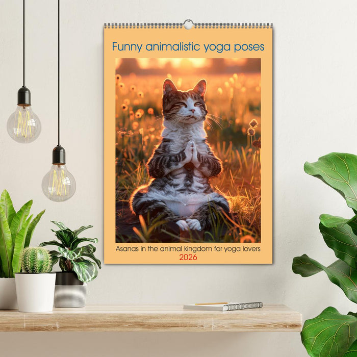 Funny animalistic yoga poses (CALVENDO Monthly Calendar 2026)
