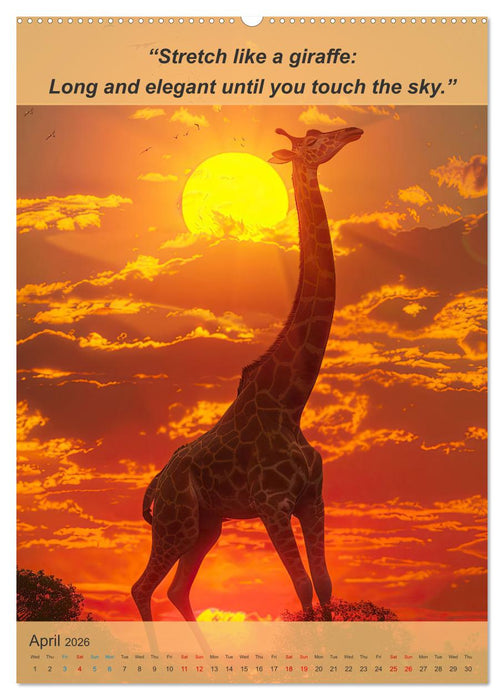 Funny animalistic yoga poses (CALVENDO Monthly Calendar 2026)