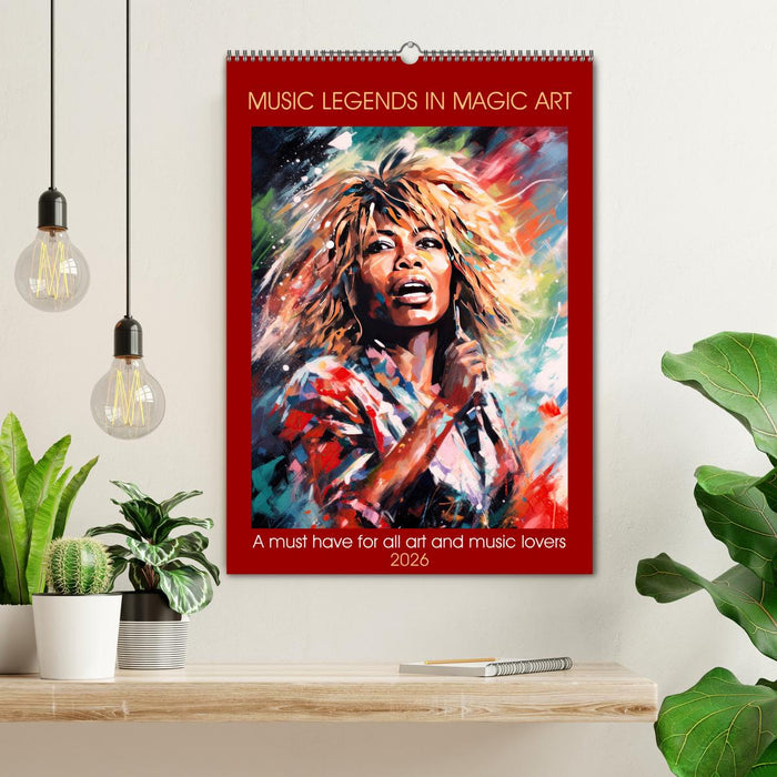 Music legends in magic art (CALVENDO Monthly Calendar 2026)