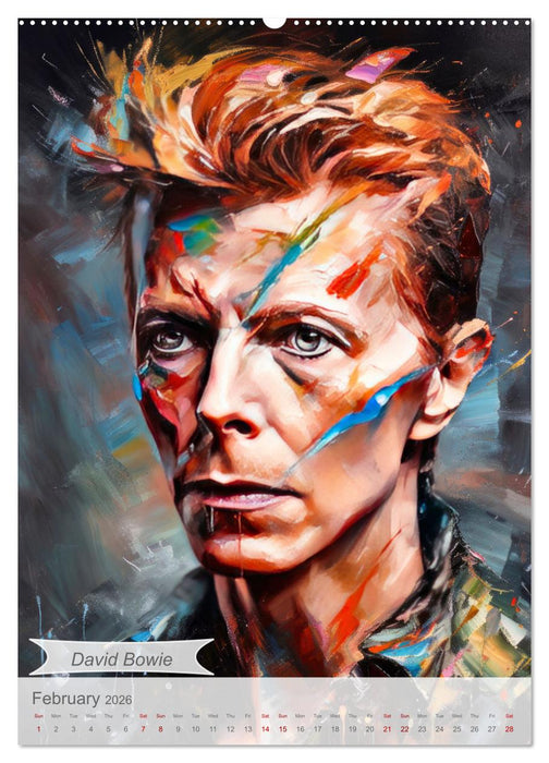 Music legends in magic art (CALVENDO Monthly Calendar 2026)