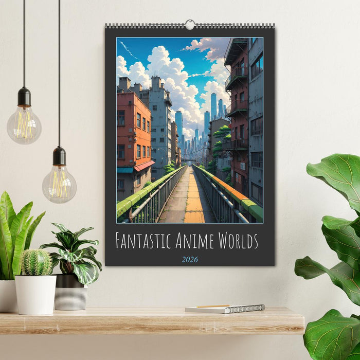 Fantastic Anime Worlds (CALVENDO Monthly Calendar 2026)