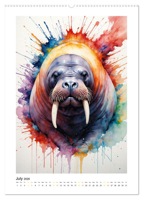 Fantastic Animal World: A Play of Colors and Elegance (CALVENDO Premium-Calendar 2026)