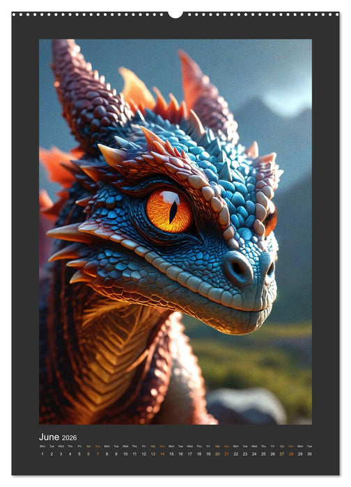 Enchanted Dragons: A year full of little wonders (CALVENDO Premium-Calendar 2026)