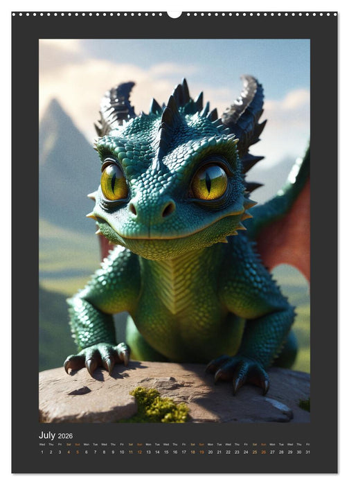 Enchanted Dragons: A year full of little wonders (CALVENDO Premium-Calendar 2026)