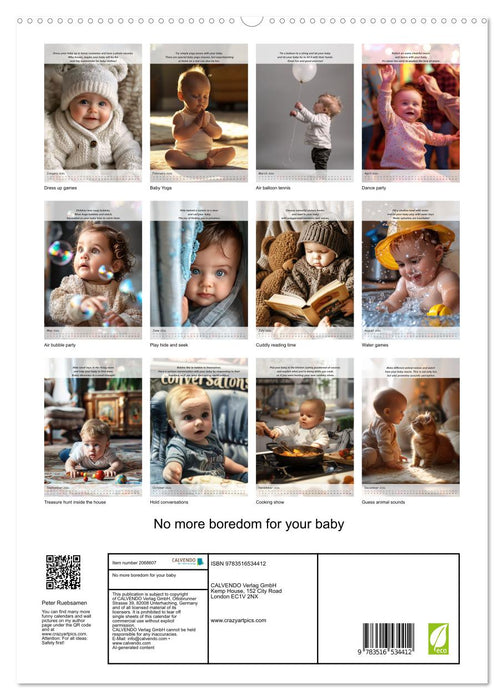No more boredom for your baby (CALVENDO Premium-Calendar 2026)