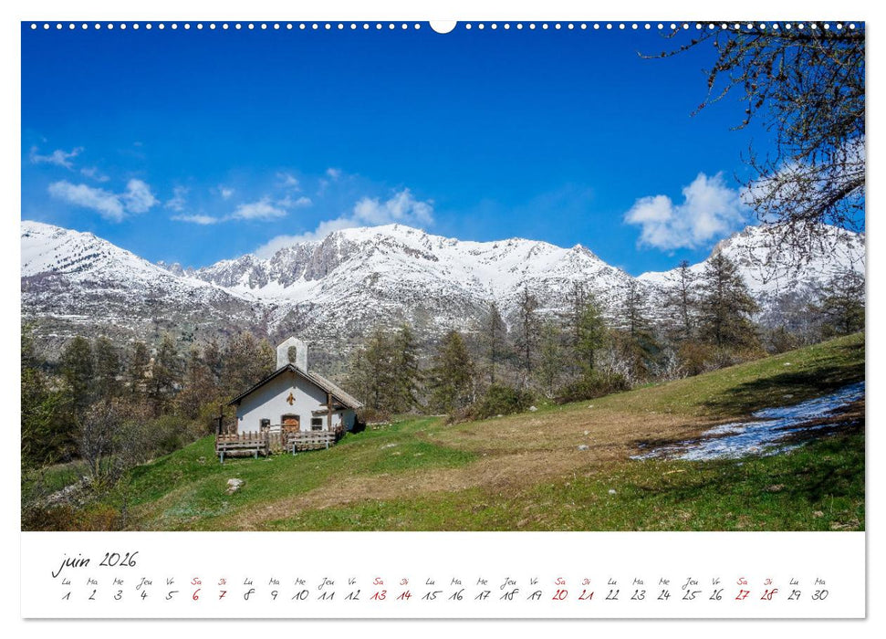 Les Hautes-Alpes sur les chemins des marmottes (CALVENDO Calendrier mensuel 2026)