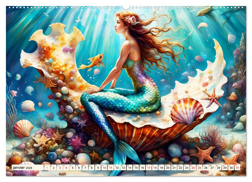 La muse de Poséidon (CALVENDO Calendrier mensuel 2026)