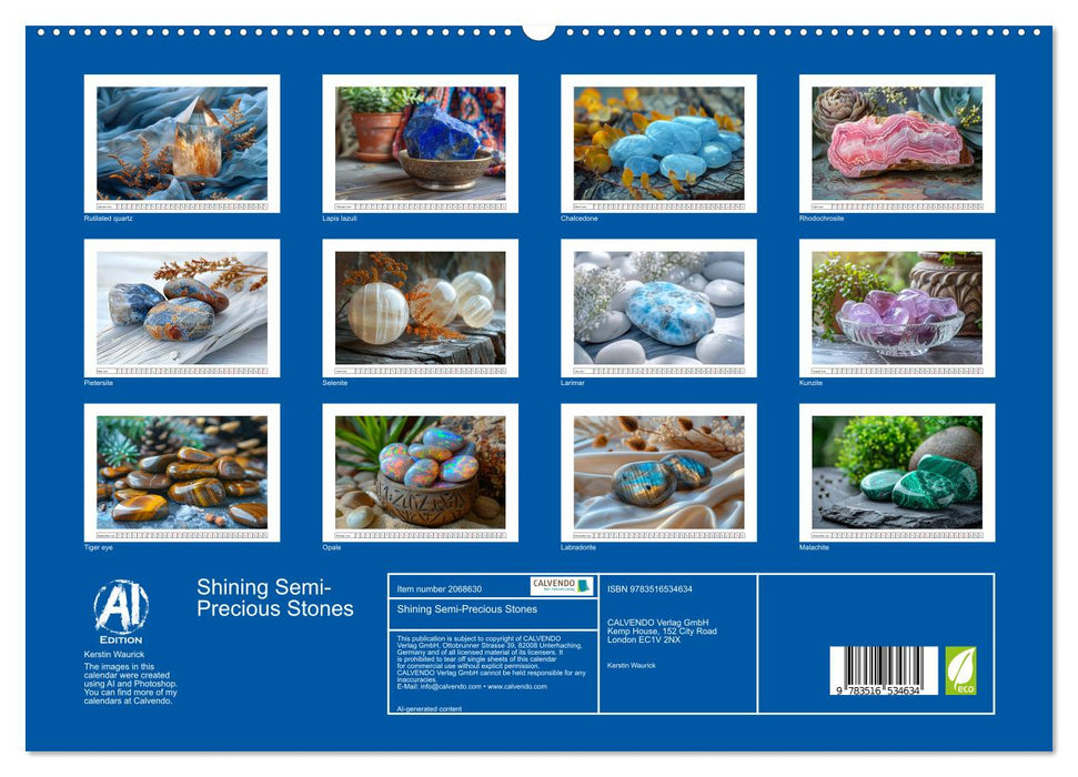 Shining Semi-Precious Stones (CALVENDO Premium-Calendar 2026)