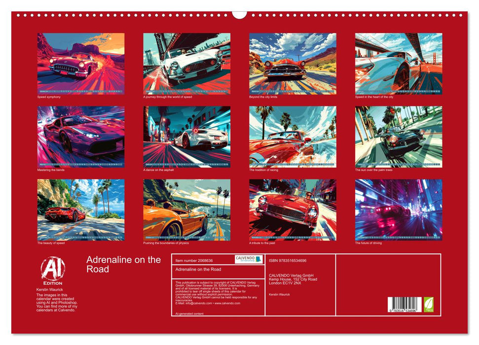 Adrenaline on the Road (CALVENDO Monthly Calendar 2026)