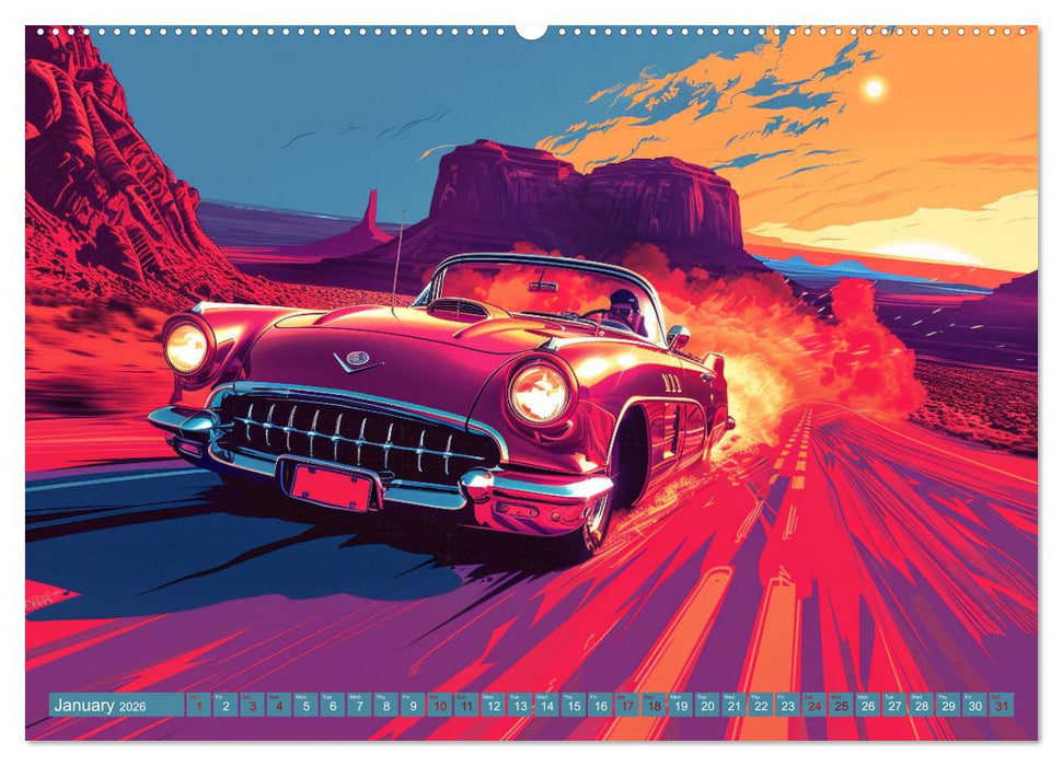 Adrenaline on the Road (CALVENDO Monthly Calendar 2026)