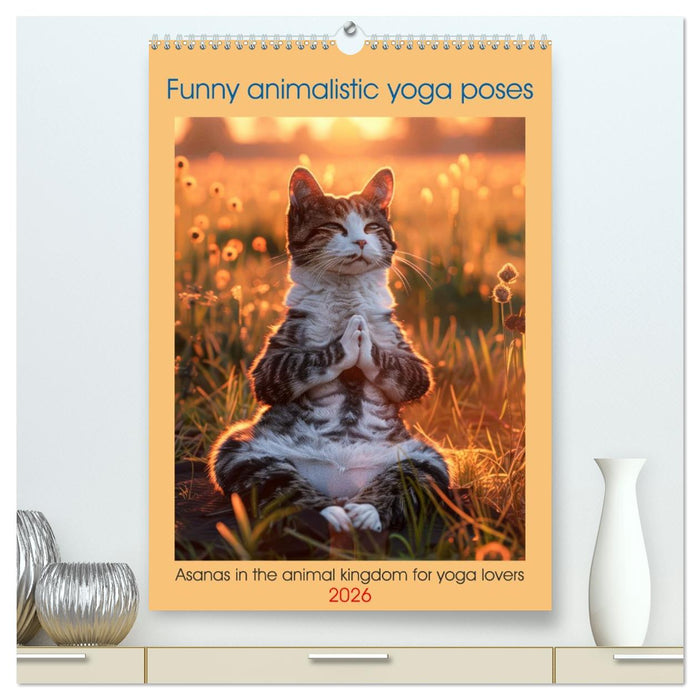 Funny animalistic yoga poses (CALVENDO Premium-Calendar 2026)