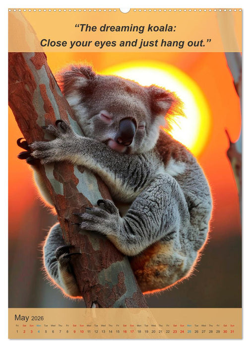 Funny animalistic yoga poses (CALVENDO Premium-Calendar 2026)