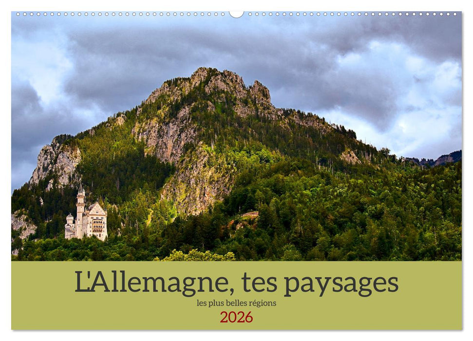 L'Allemagne, tes paysages (CALVENDO Calendrier mensuel 2026)