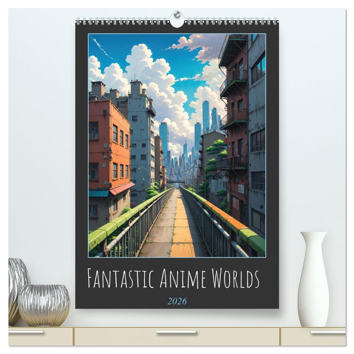 Fantastic Anime Worlds (CALVENDO Premium-Calendar 2026)
