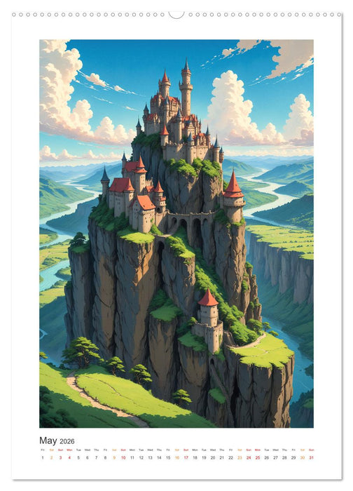 Fantastic Anime Worlds (CALVENDO Premium-Calendar 2026)