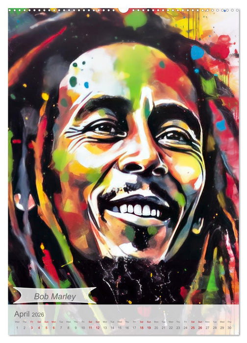 Music legends in magic art (CALVENDO Premium-Calendar 2026)