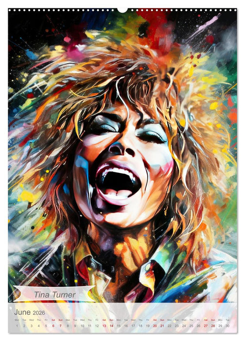 Music legends in magic art (CALVENDO Premium-Calendar 2026)