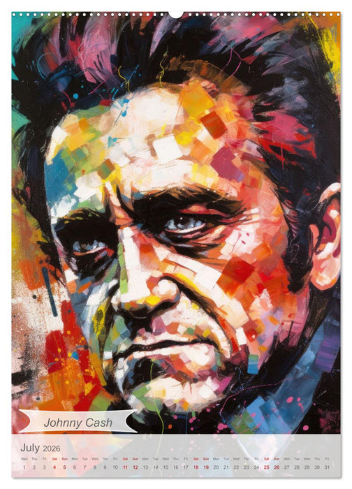 Music legends in magic art (CALVENDO Premium-Calendar 2026)