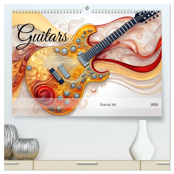 Guitars Fractal Art (CALVENDO Premium-Calendar 2026)