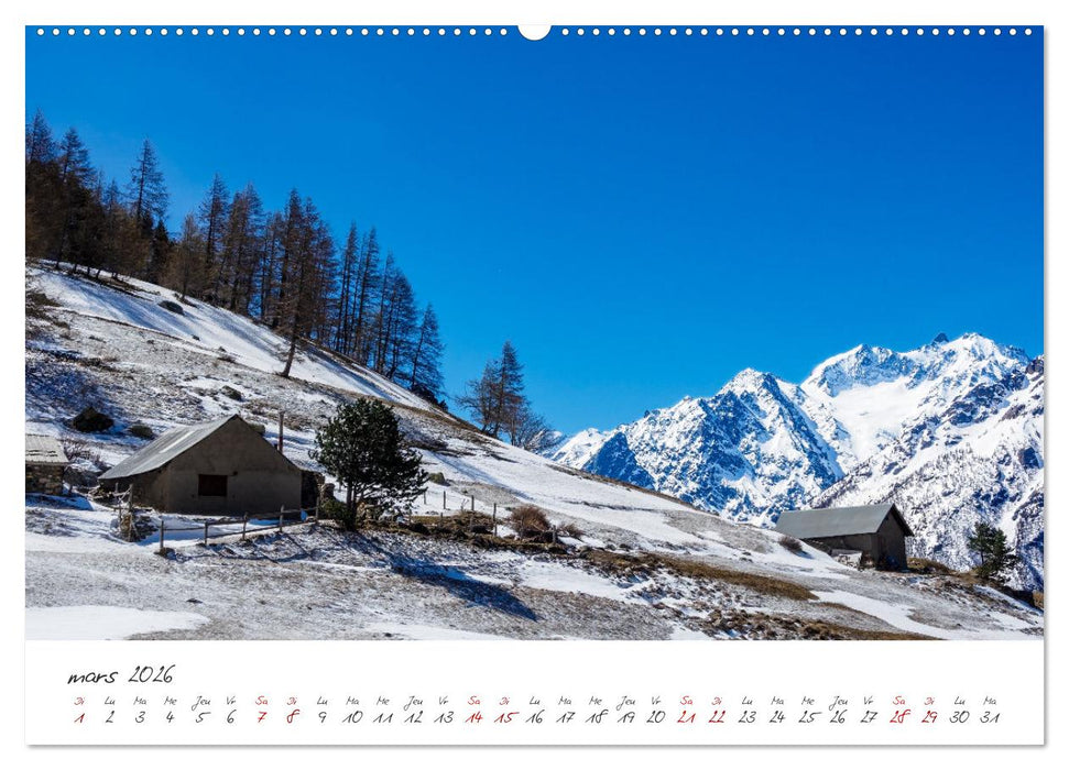 Les Hautes-Alpes sur les chemins des marmottes (CALVENDO Calendrier supérieur 2026)