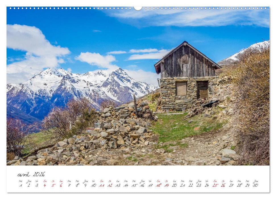 Les Hautes-Alpes sur les chemins des marmottes (CALVENDO Calendrier supérieur 2026)