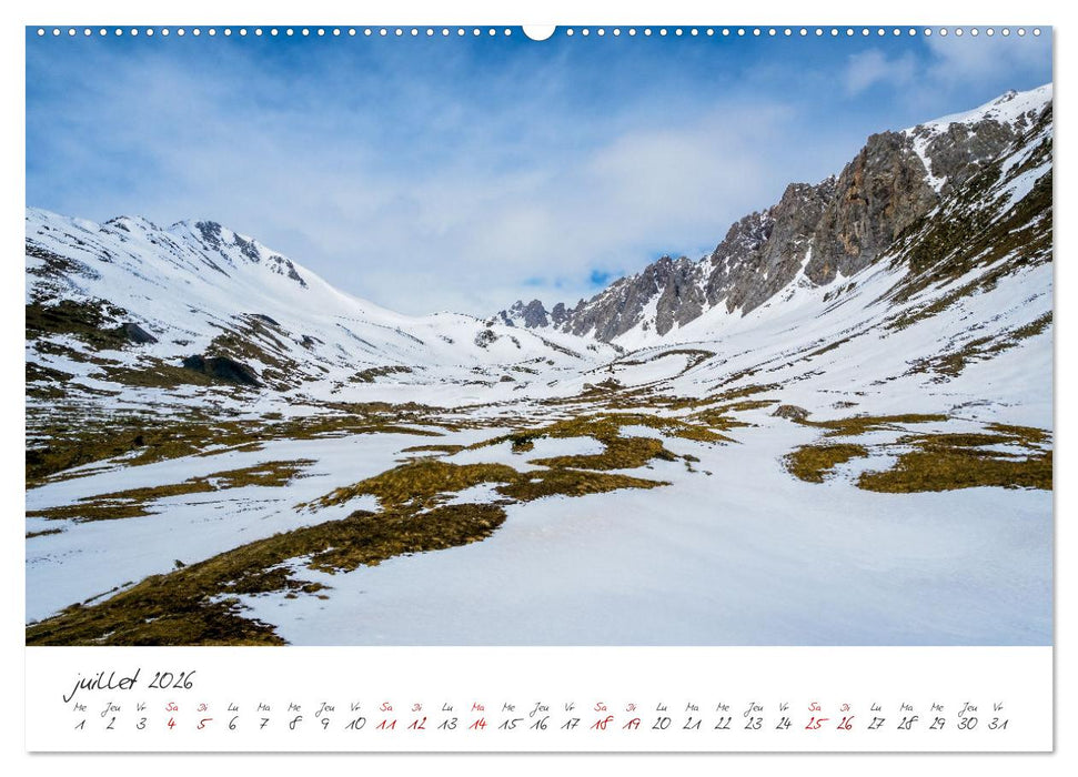 Les Hautes-Alpes sur les chemins des marmottes (CALVENDO Calendrier supérieur 2026)