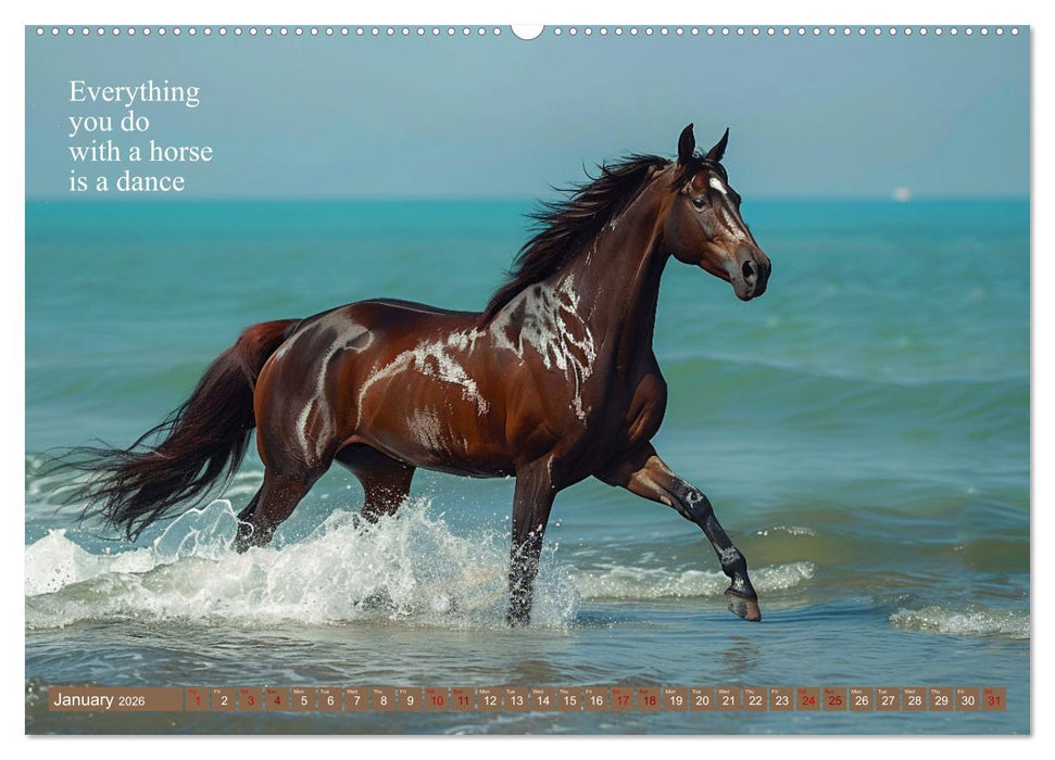 A Horse Makes You Complete (CALVENDO Monthly Calendar 2026)