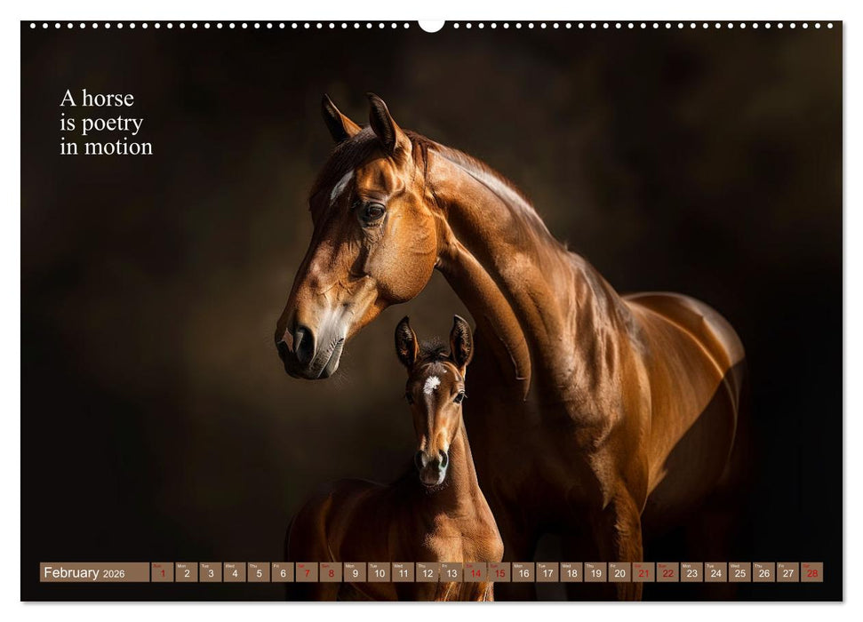 A Horse Makes You Complete (CALVENDO Monthly Calendar 2026)