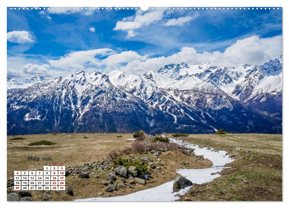 The French Alps, on the trail of the marmot (CALVENDO Premium-Calendar 2026)