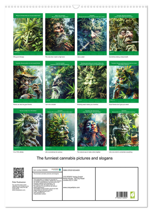 The funniest cannabis pictures and slogans (CALVENDO Monthly Calendar 2026)
