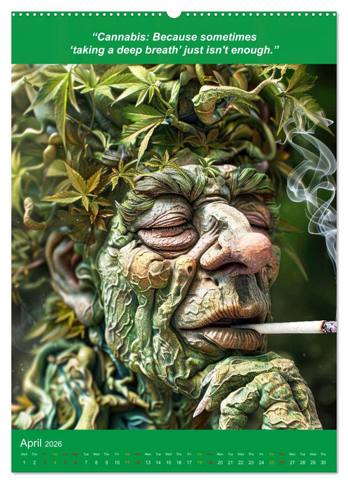 The funniest cannabis pictures and slogans (CALVENDO Monthly Calendar 2026)