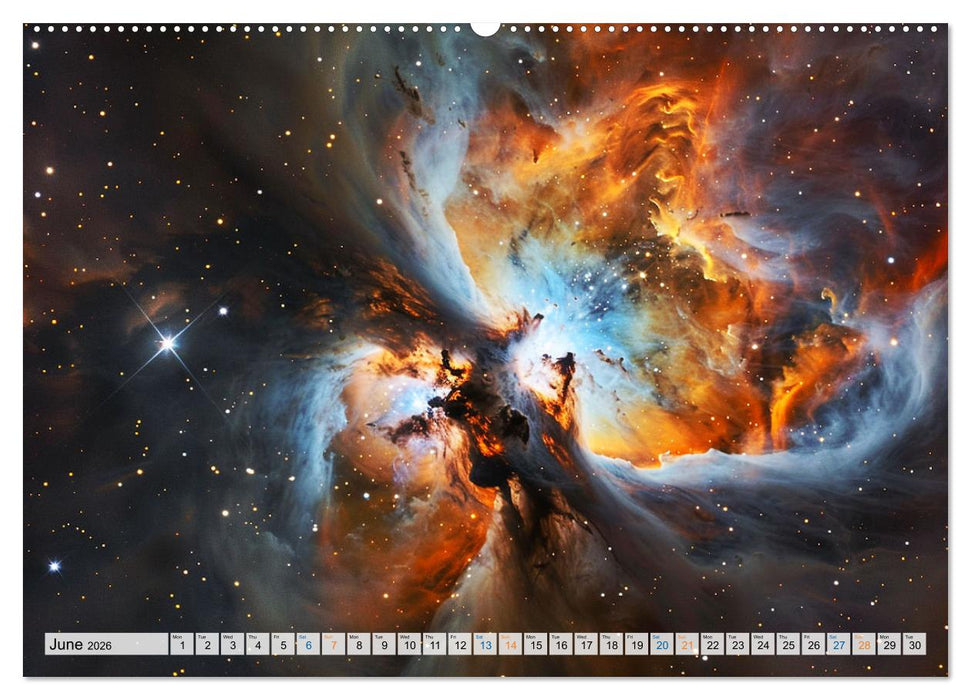 Dazzling Nebulae (CALVENDO Monthly Calendar 2026)