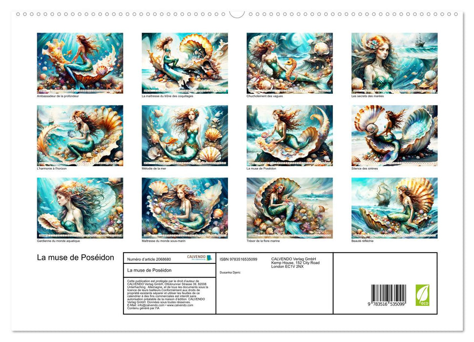 La muse de Poséidon (CALVENDO Calendrier supérieur 2026)