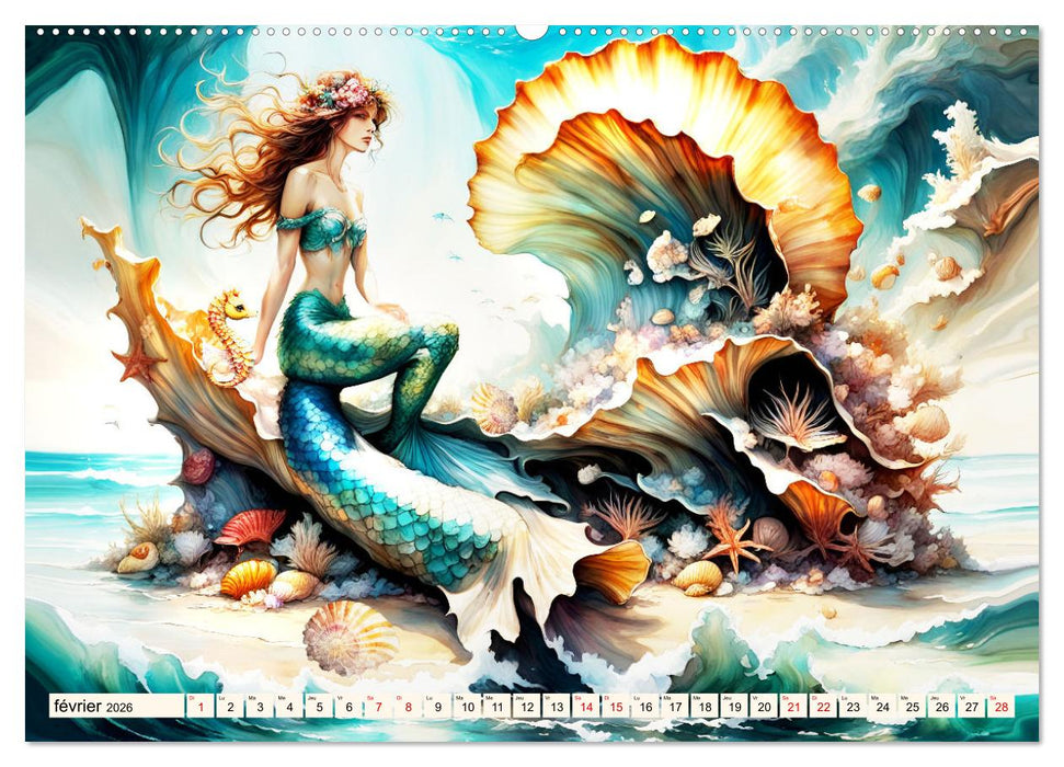 La muse de Poséidon (CALVENDO Calendrier supérieur 2026)