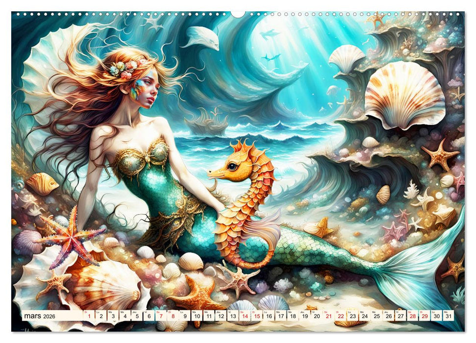 La muse de Poséidon (CALVENDO Calendrier supérieur 2026)