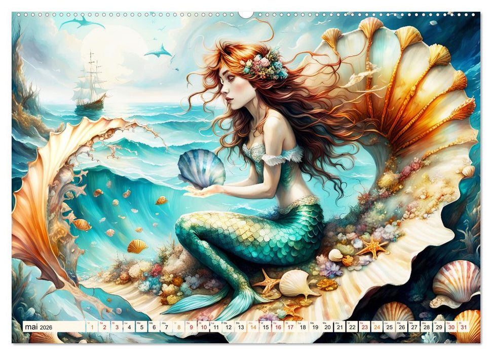 La muse de Poséidon (CALVENDO Calendrier supérieur 2026)