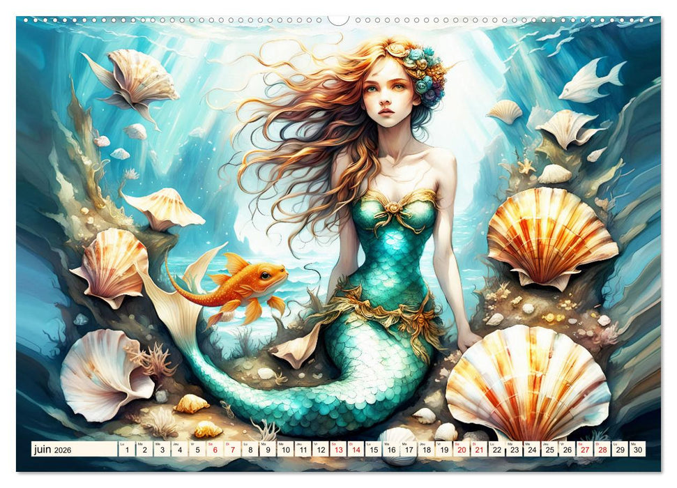 La muse de Poséidon (CALVENDO Calendrier supérieur 2026)