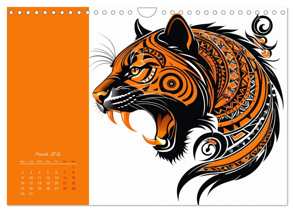Tribal animals (CALVENDO Monthly Calendar 2026)