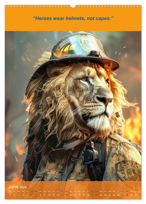 The beastly funny firefighters (CALVENDO Premium-Calendar 2026)
