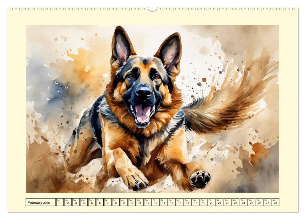 German Shepherds - classics around the globe (CALVENDO Monthly Calendar 2026)