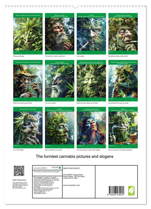 The funniest cannabis pictures and slogans (CALVENDO Premium-Calendar 2026)