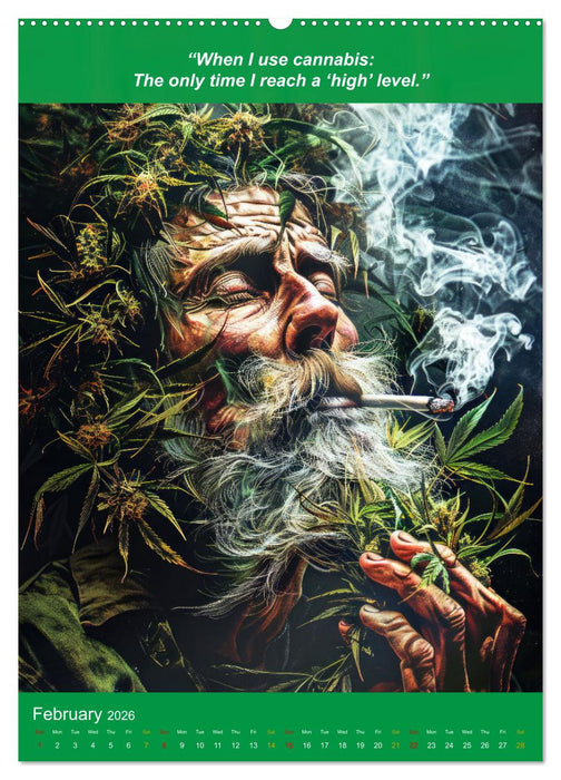 The funniest cannabis pictures and slogans (CALVENDO Premium-Calendar 2026)