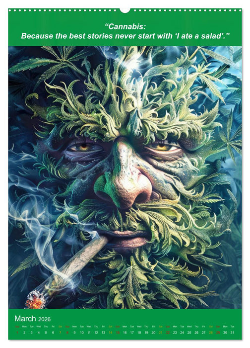 The funniest cannabis pictures and slogans (CALVENDO Premium-Calendar 2026)