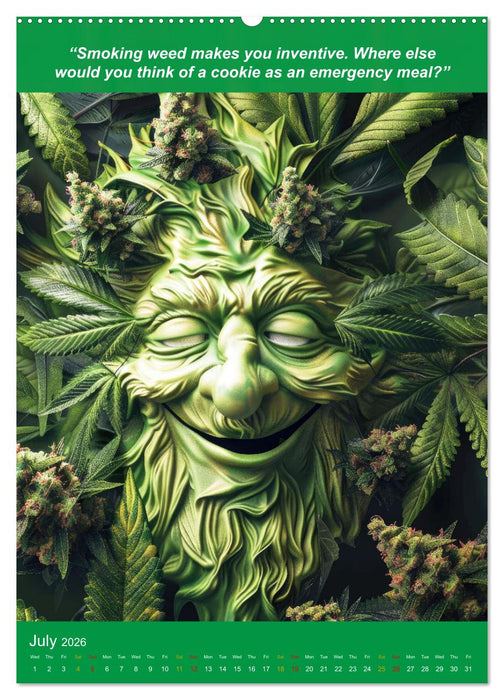 The funniest cannabis pictures and slogans (CALVENDO Premium-Calendar 2026)