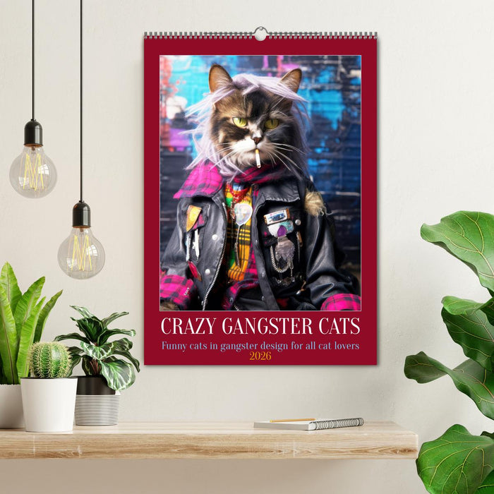 Crazy gangster cats (CALVENDO Monthly Calendar 2026)