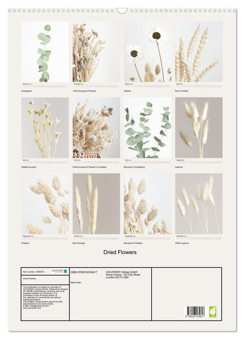 Dried Flowers (CALVENDO Monthly Calendar 2026)
